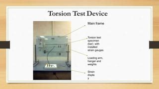 torsion test using strain gauge|torsion test device pdf.